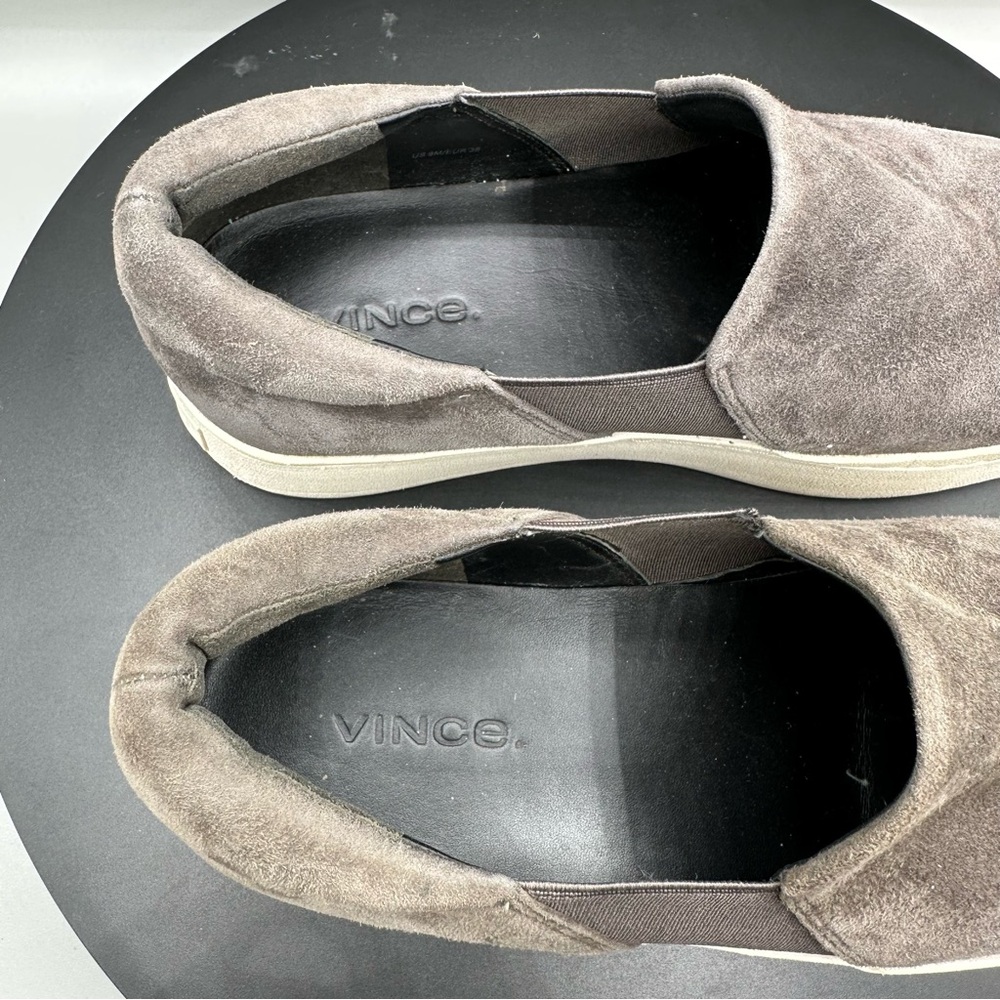 Vince Warren Suede Platform Slip On Sneaker Women 6 Gray - Picture 9 of 10